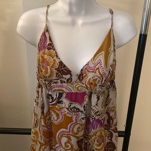Torn by Ronny Kobo Silk Maxi Sleeveless Dress M NWT